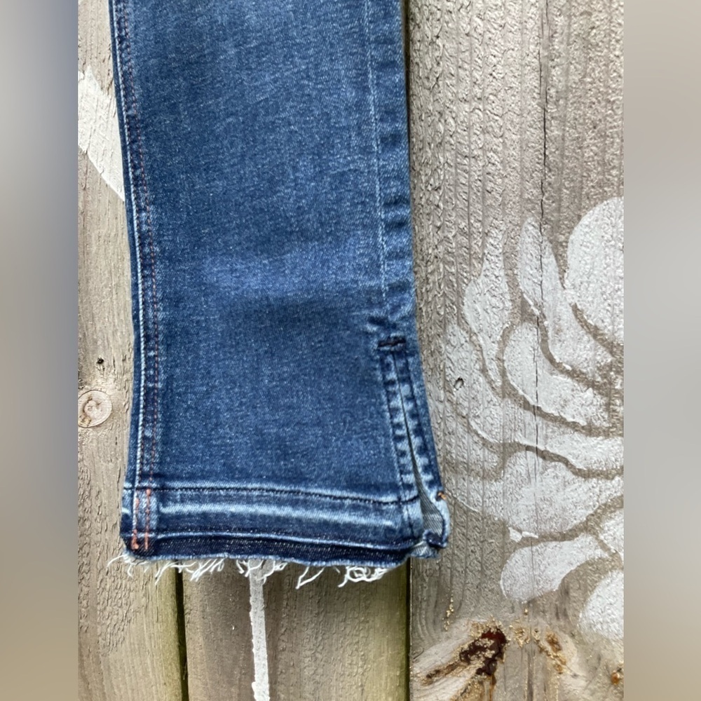 7 For All Mankind JEN7 Ankle Straight Slit Fray Hem - Picture 7 of 10